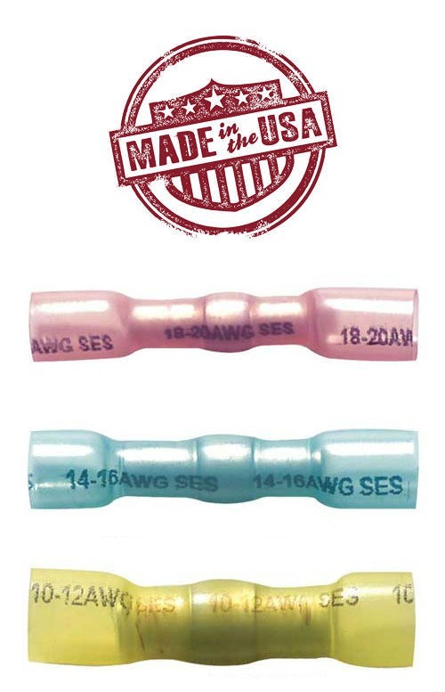 MVP 75 Mixed Butt Splice Crimp Solder Heat Shrink Terminals 10-22 AWG USA Made