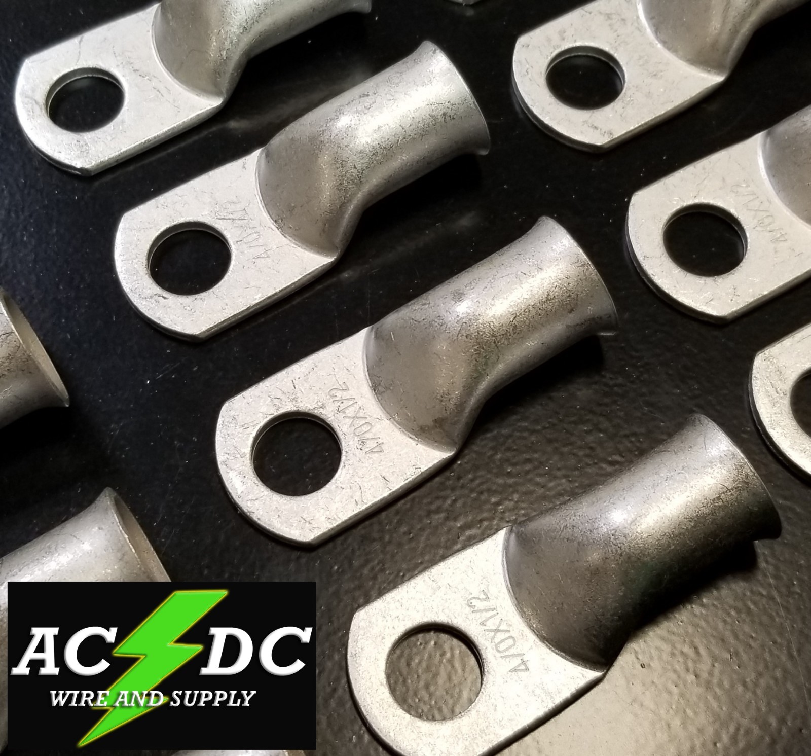 (10) 4/0 AWG Ring 1/2″ Hole Terminal Lug Tin Plated Copper Cable lug Gauge