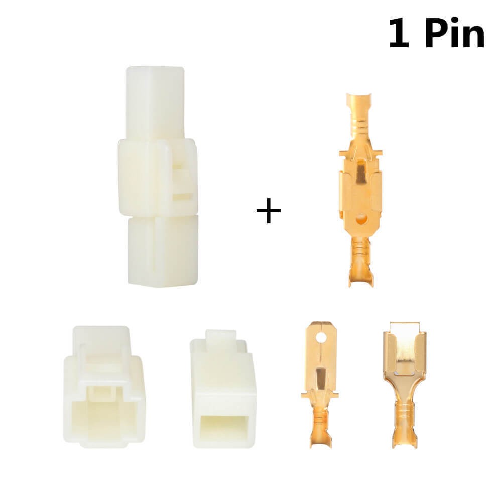 6.3mm Spade Terminals 1/2/3/4/6/8 Pin Way Plug Car Electrical Wiring Connectors