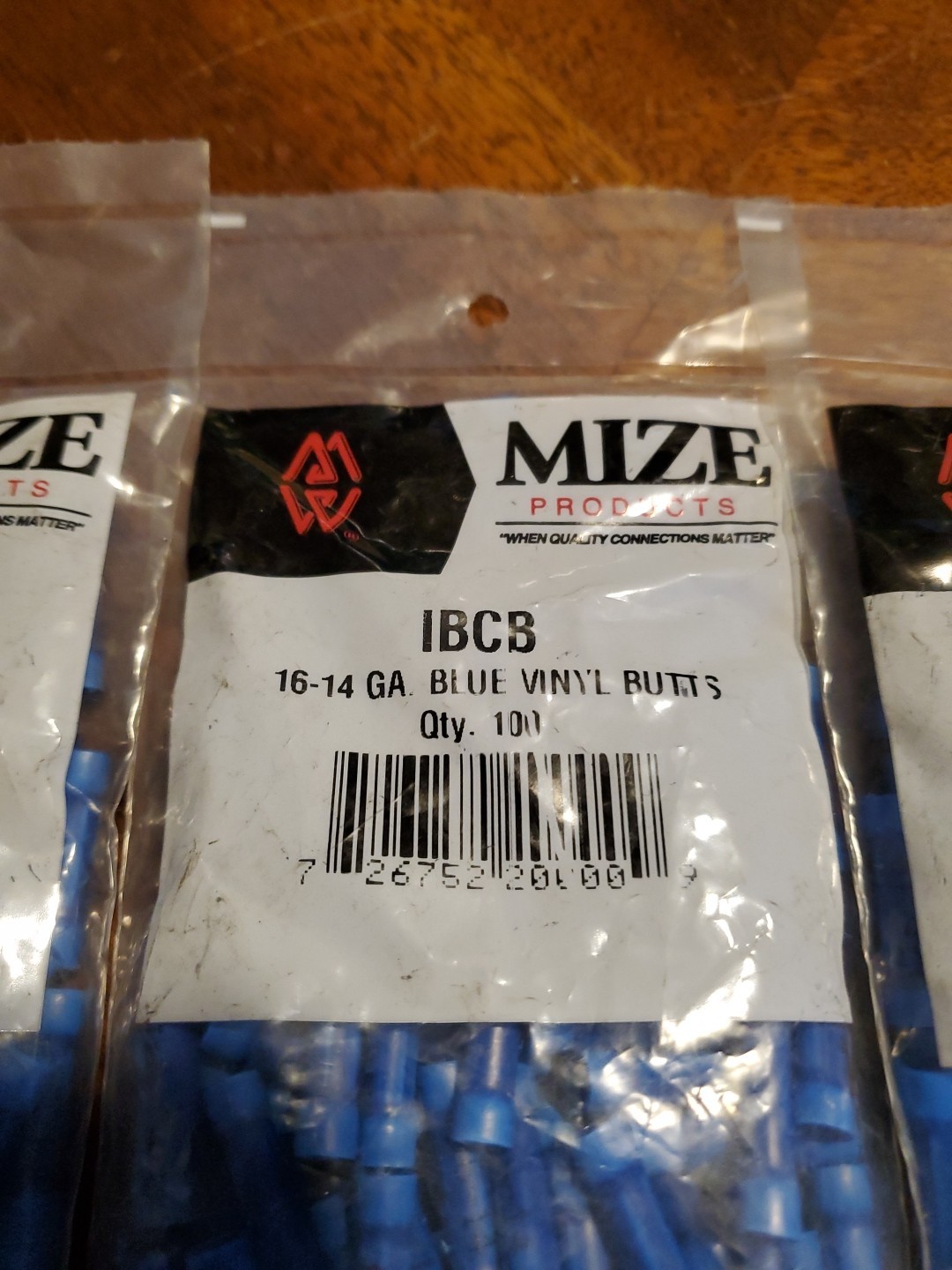16-14 Gauge Blue Butt Connectors 300 Count Mize products IBCB