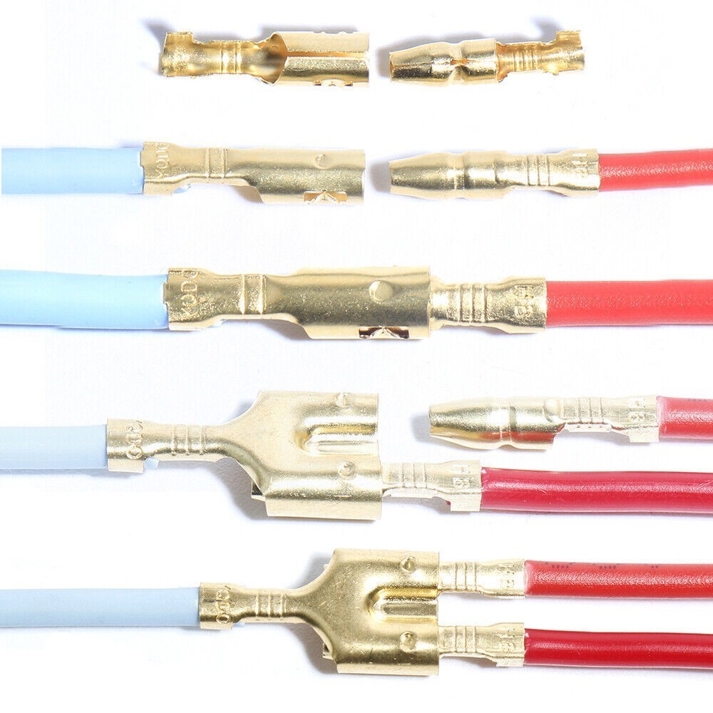 50 Sets 3.9mm Male Female Double Motorcycle Brass Bullet Wire Connector Terminal