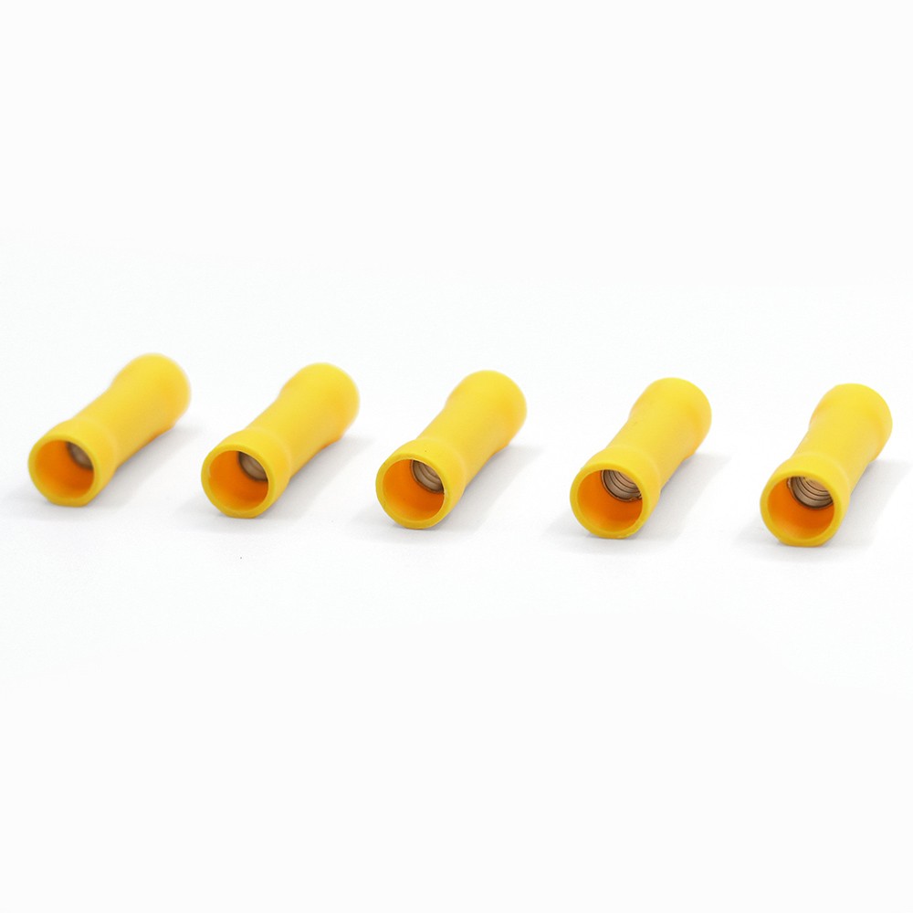 Insulated Butt Connectors 12-10 AWG Electrical Wire Crimp Terminals Yellow USA
