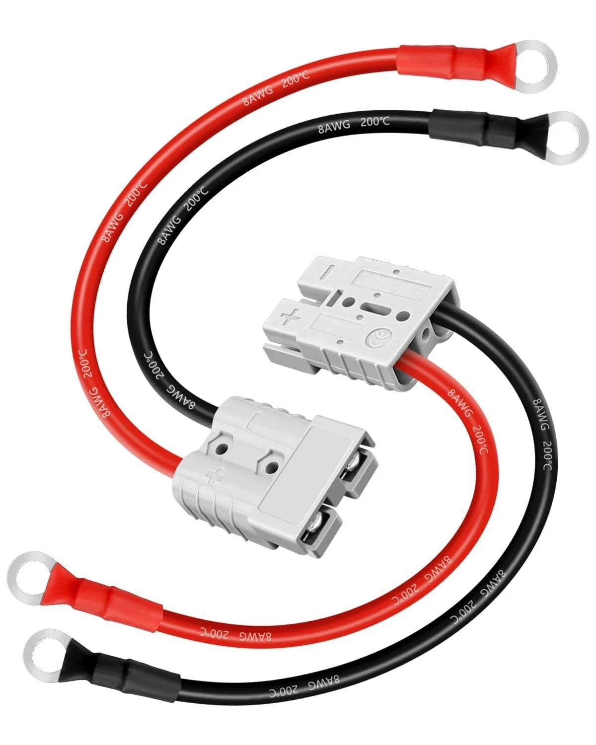 Anderson Connector 50A Kit 8 Gauge Battery Quick Connect 30cm Waterproof Cable