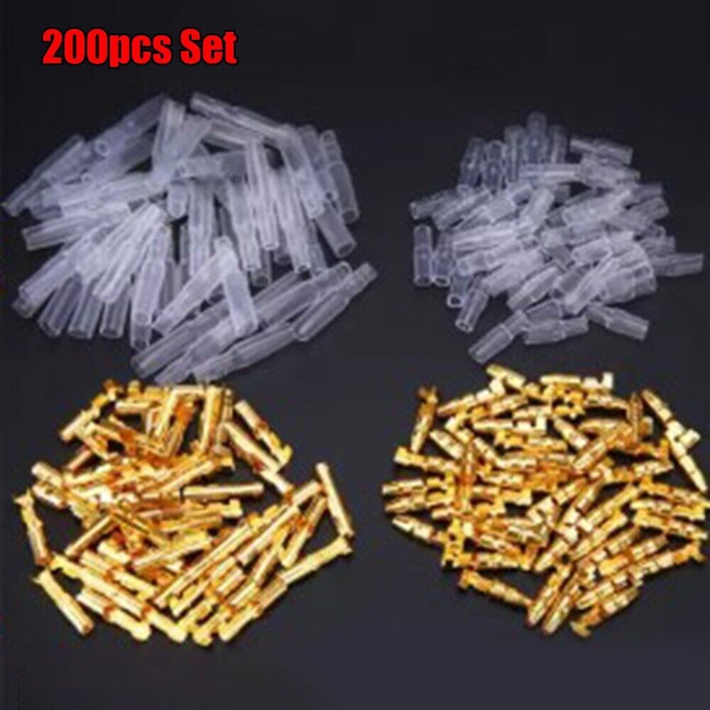 Socket Brass Bullet Terminals Replacement Parts 50 sets (200pcs) Female Durable