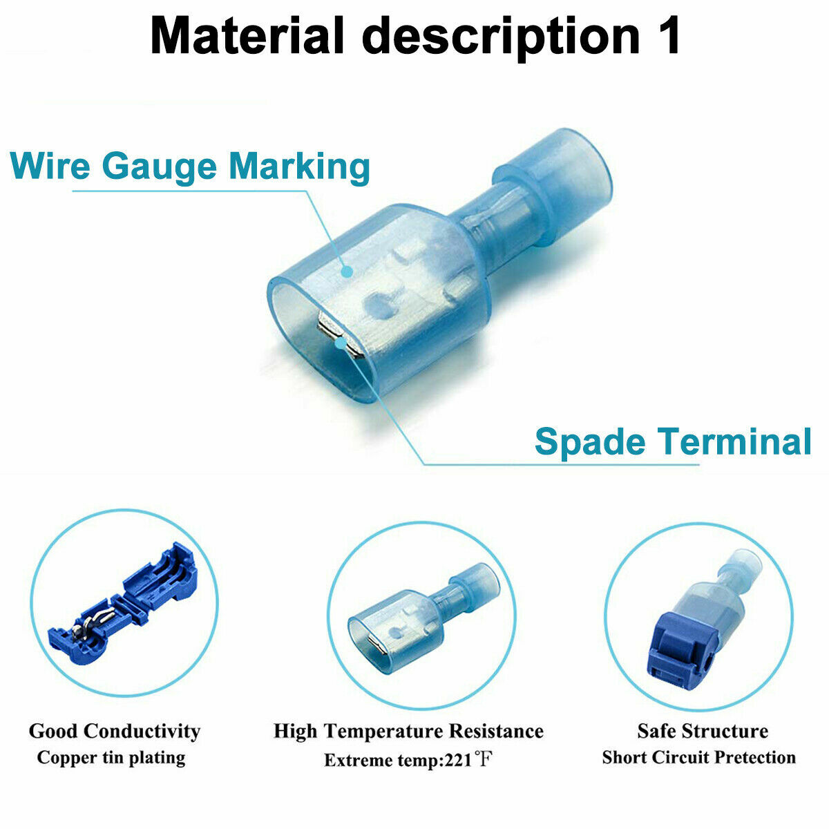 240X Waterproof T-Tap 22-10AWG Quick Splice Wire Terminal Connectors Combo Kit