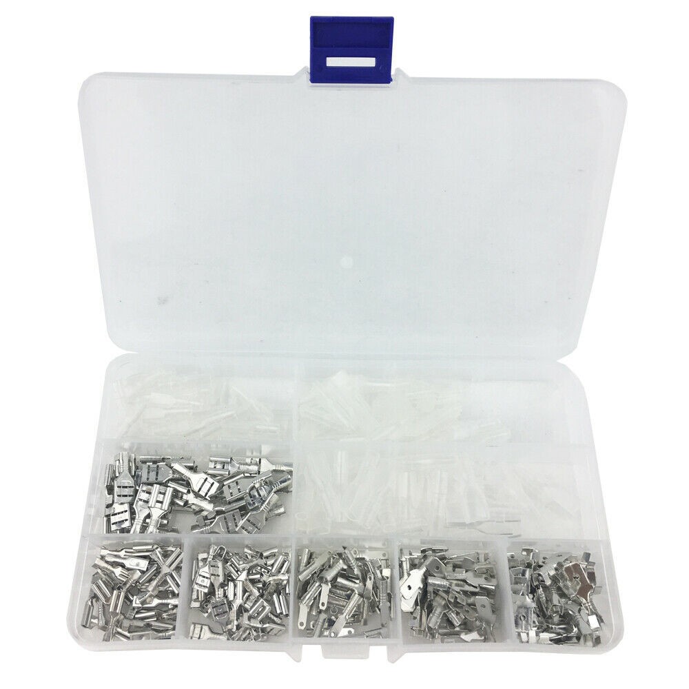 285PCS 2.8mm 4.8mm 6.3mm Female&Male Spade Terminal Wire Connector wit/Case Kits