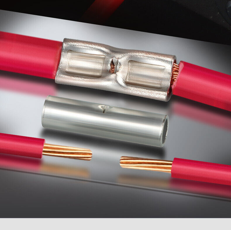 BN Non-Insulated Bare Copper Wire Butt Splice Connector Ferrule Crimp Terminals