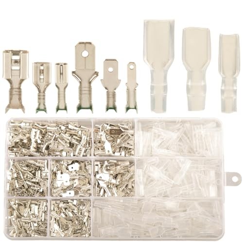 pcs 2.8mm 4.8mm 6.3mm Male and Female Spade Connectors Kit with Insulating 540