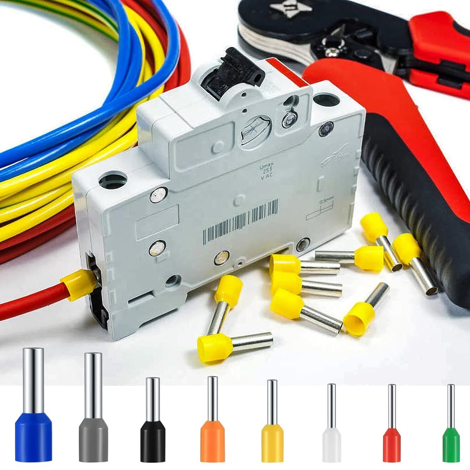 1400PCS Ferrule Crimping Tool Wire End Ferrules Electrical Wire Connectors Kit