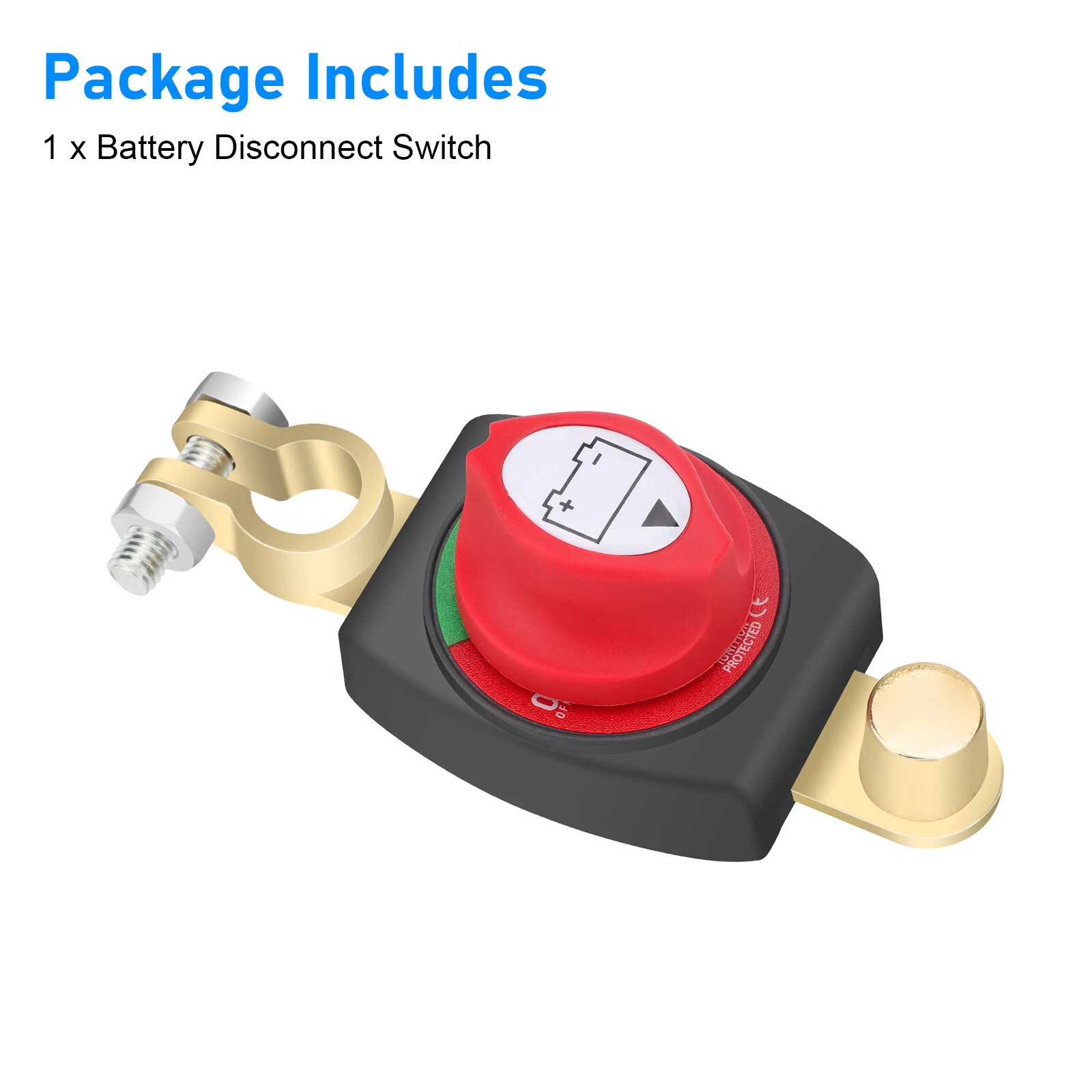 Top Post Battery Disconnect Switch 12-48V Marine Battery Cut-Off Switch Isolator