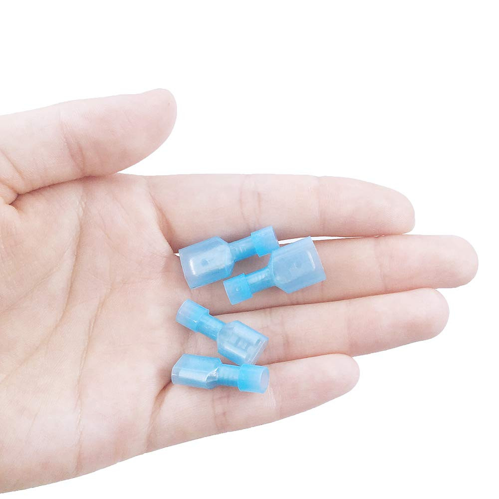 (200 Pcs) MCIGCIM 16-14 Gauge Spade Disconnect Wire Connectors, Fully Insulated