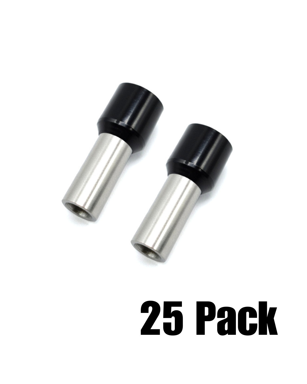 The Wires Zone 4 Gauge Wire Ferrule Connectors Black Barrel – (25 pack)