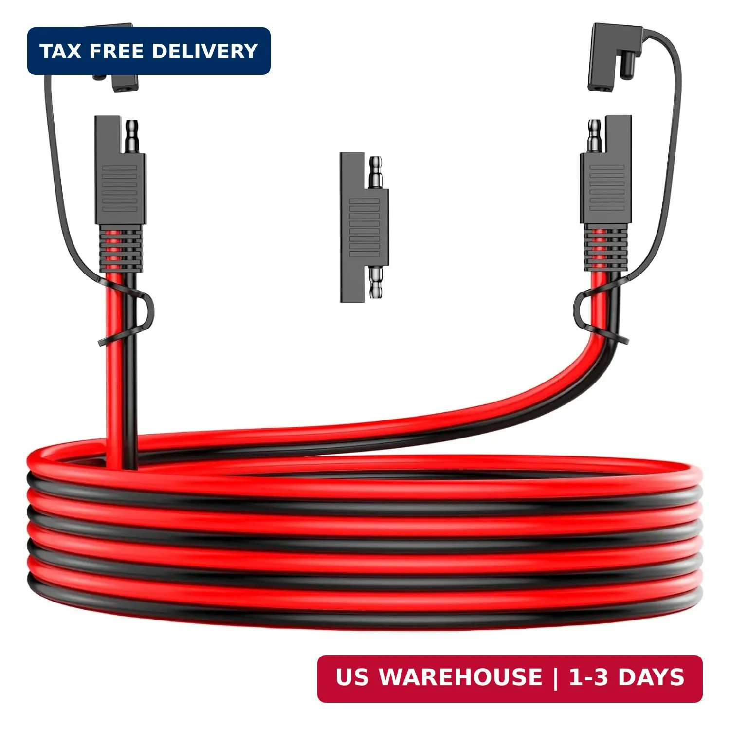 12AWG SAE Extension Cable, 10FT SAE Connector Extension Cable Quick Disconnect W