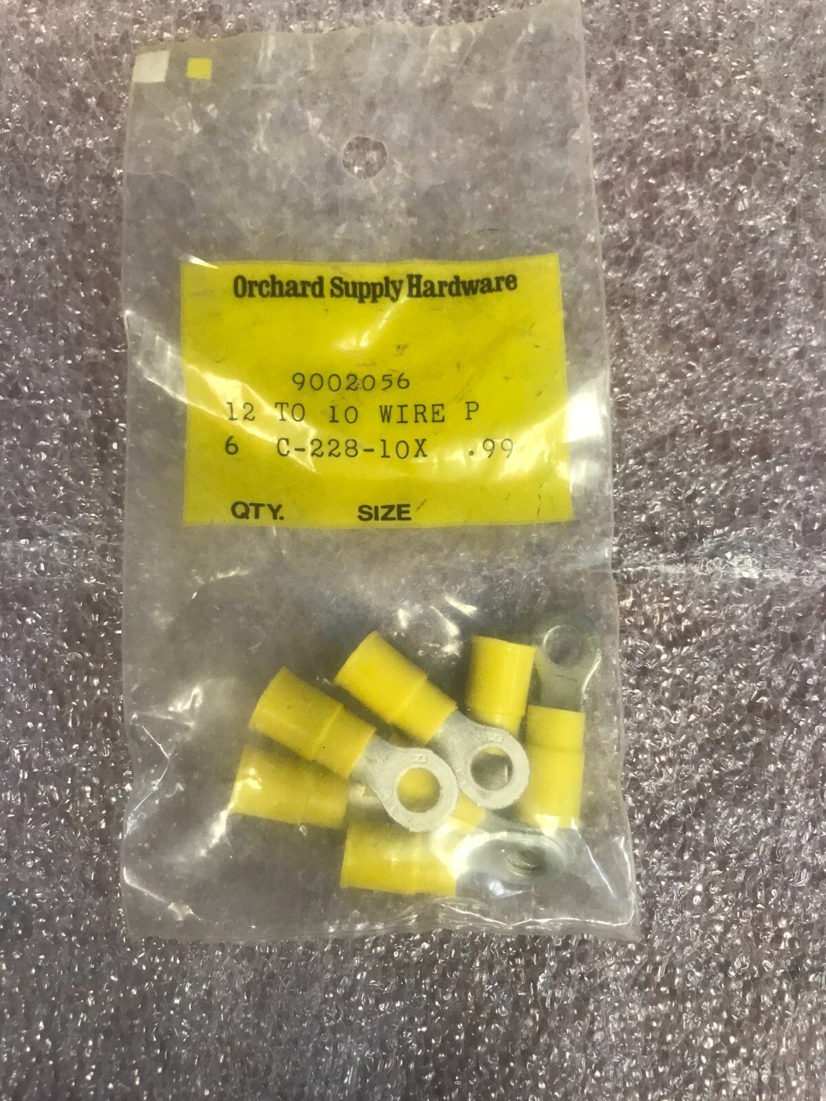 Orchard Hardware Crimp-On Wire Terminals for 12 to 10 Gauge Wire – #10 Hole
