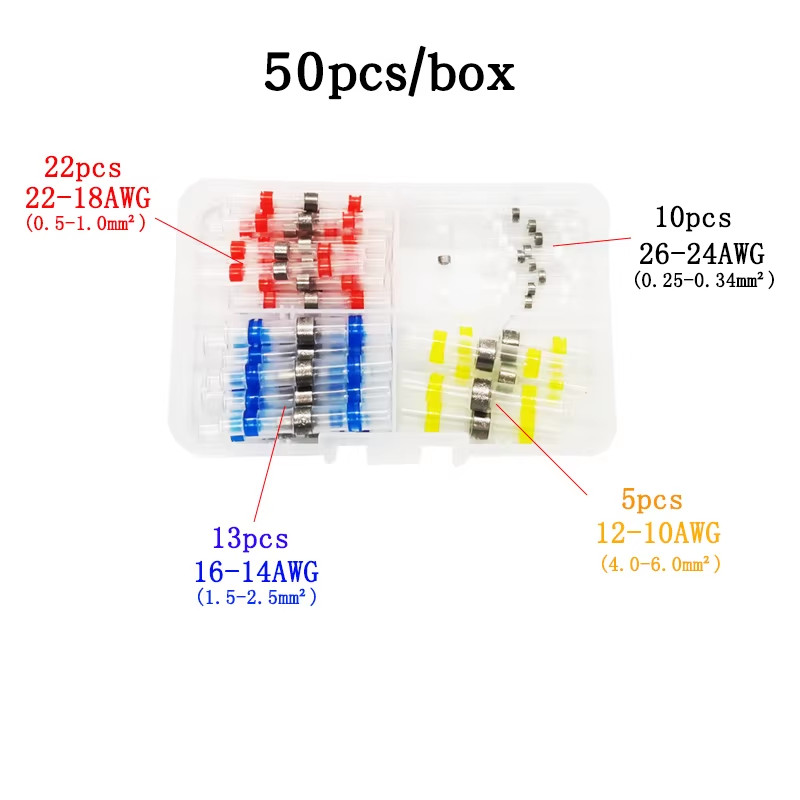 1 Set Waterproof Heat Shrink Wire Connectors Electrical Crimp For Marine Boat US