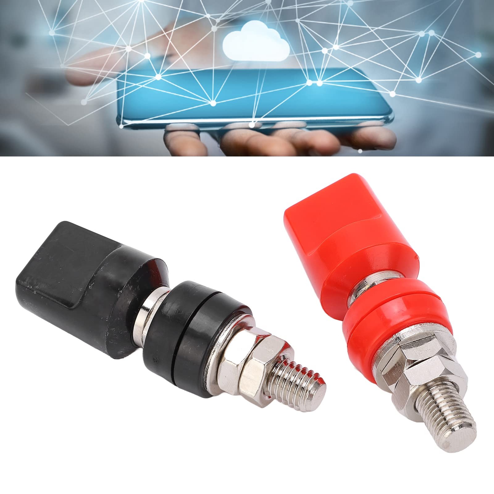 2 PCS M8 Remote Battery Terminals 100A Post Terminals 4mm Plug Hardware