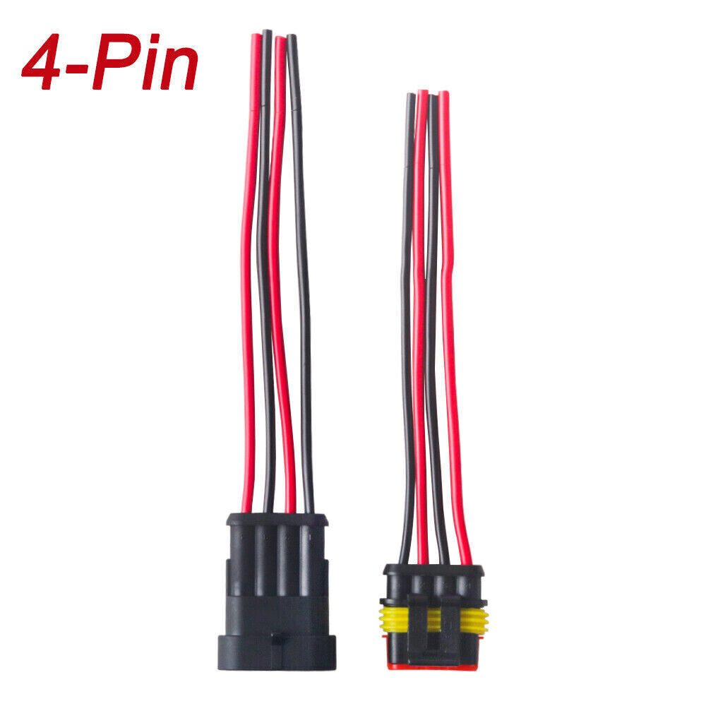 2/3/4/6-Pin Way Car Waterproof Male Female Electrical 18AWG Wire Connector Plug