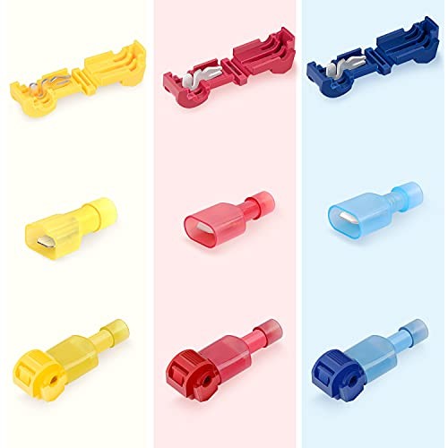 Nilight – 50004R 120 Pcs/60 Pairs Quick Splice Wire Terminals T 120Pcs 22-10AWG