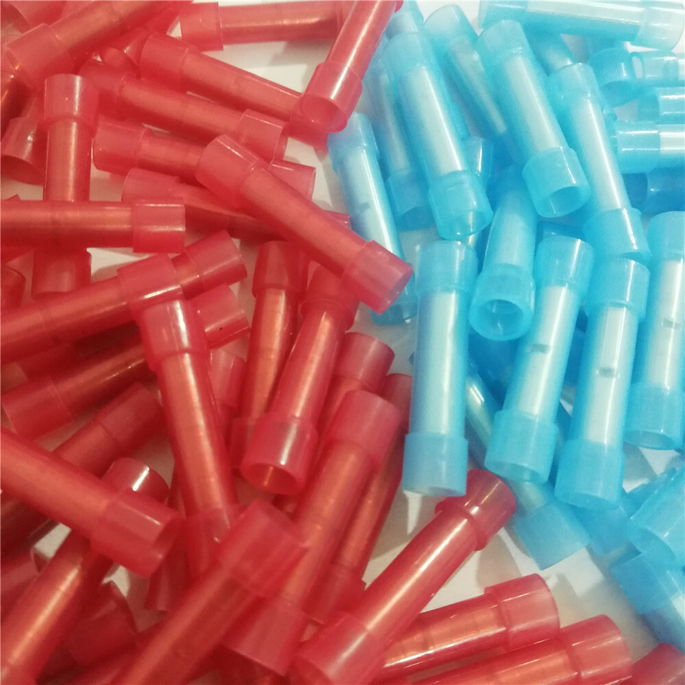 50PCS 22-10 Gauge NYLON Blue/Red/Yellow Wire Butt Connector Crimping Terminals