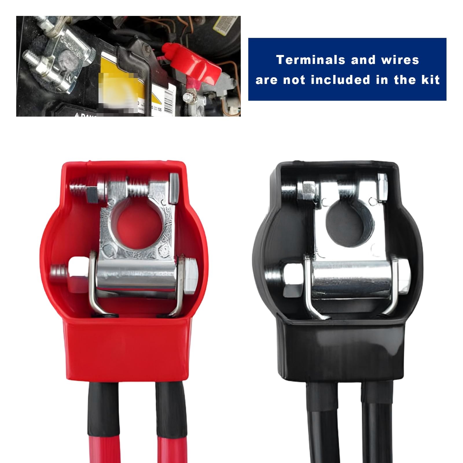 MTRPS 2 PCS Military Spec Battery Terminals, Heavy Duty Zinc Alloy Top Post B…