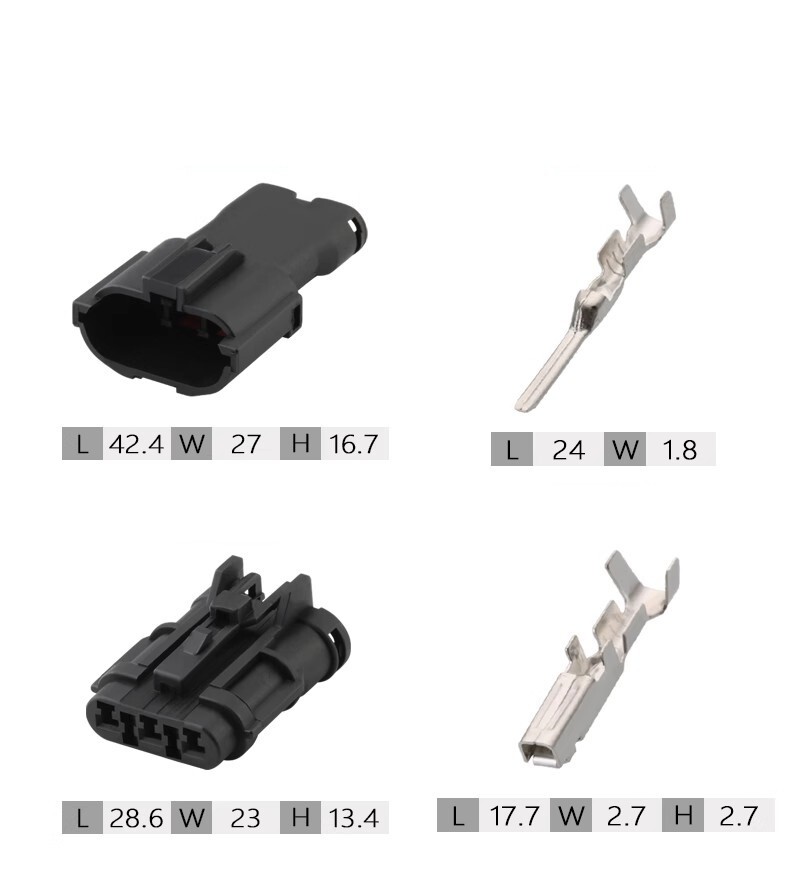 10 pairs 3pin Automotive connectors 2.0mm DJ7031Y-2-11/21