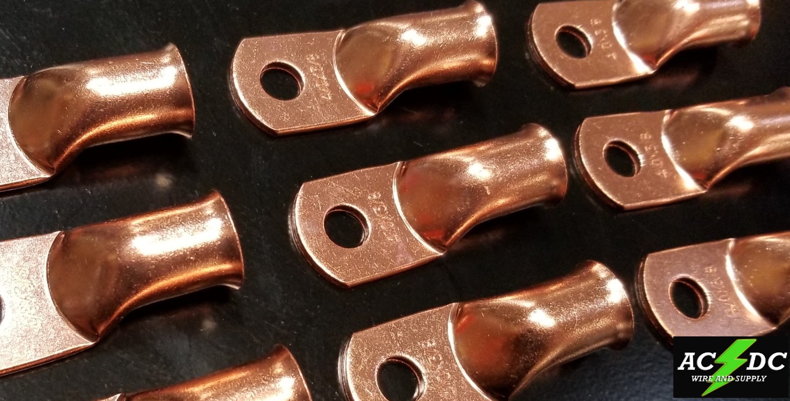 4/0 gauge Ring 3/8 Hole Terminal BATTERY Lug Bare Copper Un-insulated AWG (100)