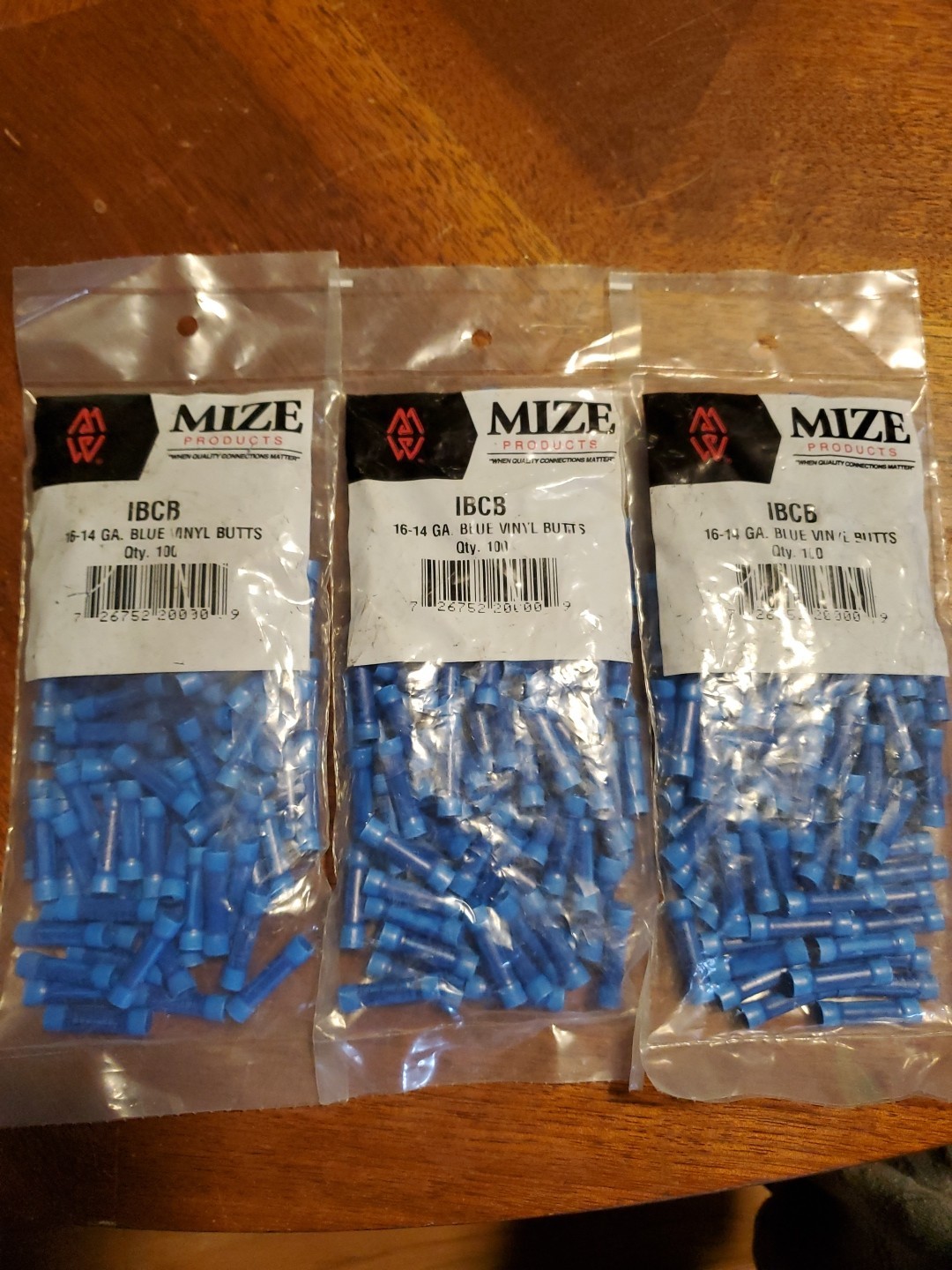 16-14 Gauge Blue Butt Connectors 300 Count Mize products IBCB