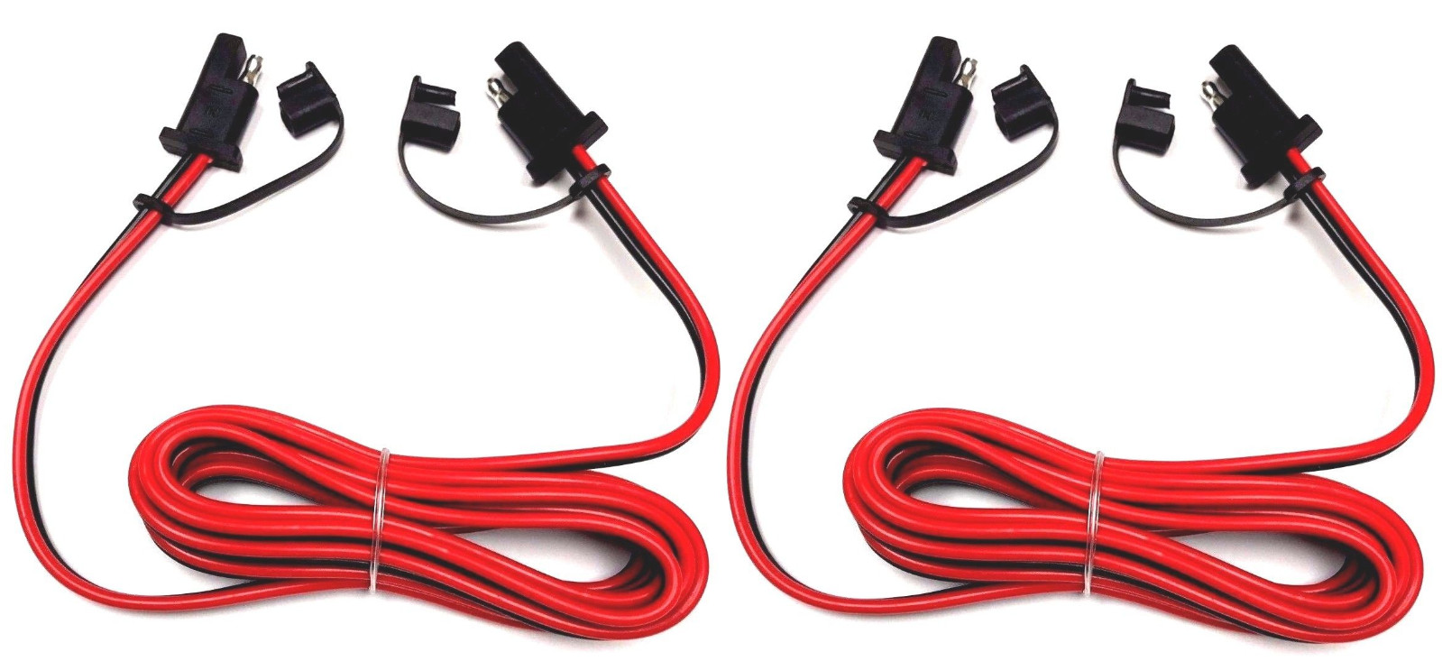 2pc 16 Gauge 48″ Quick Disconnect Connect 2-Pin SAE Waterproof Wire Harness Plug