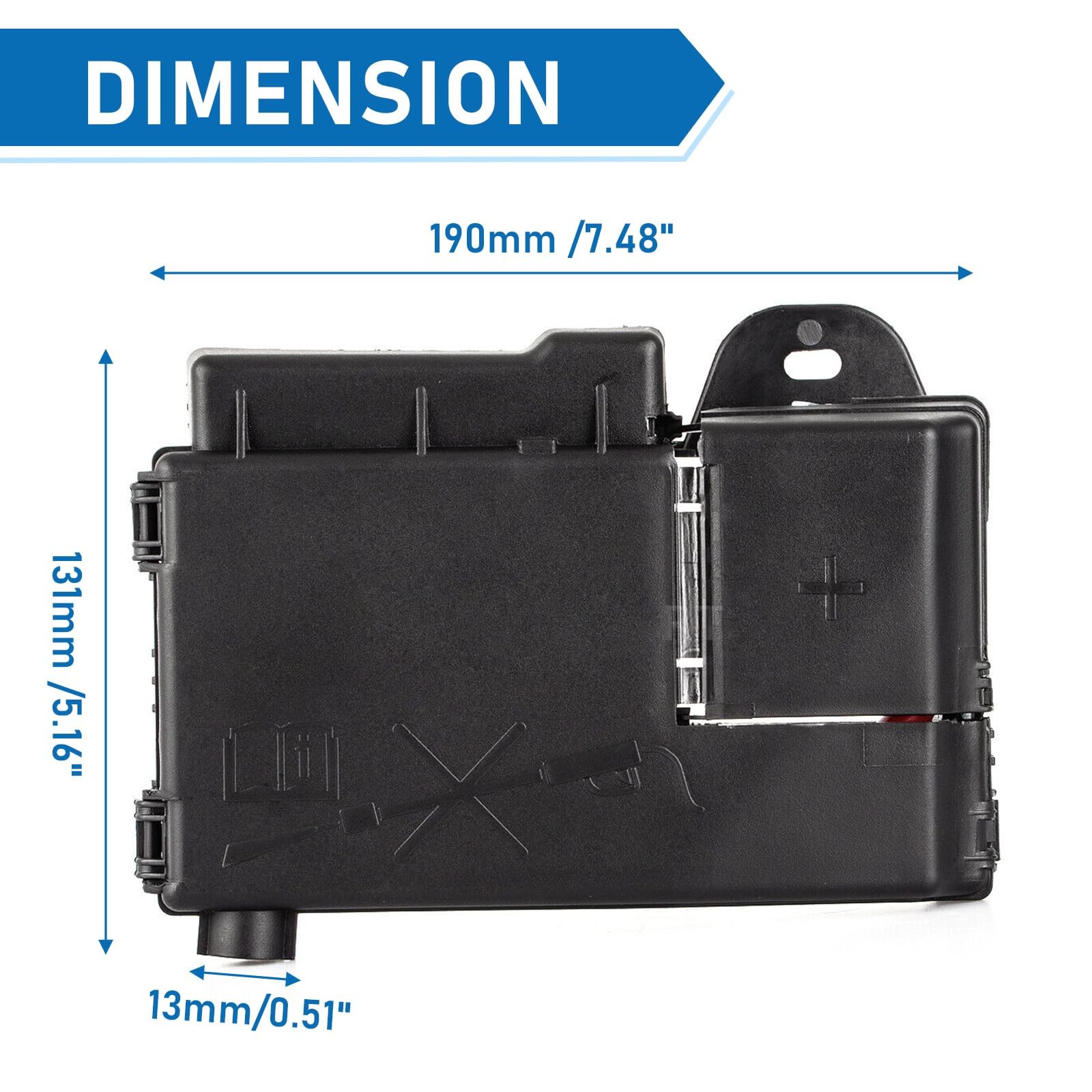 Fuse Box Battery Terminal with Cover Compatible with 2013-2016 Malibu 2014-2018