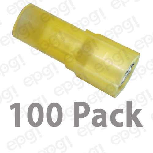 3M FEMALE FULLY INSULATED QUICK DISCONNECT TERM NYLON.25″YEL 10-12G#3M103E100PK