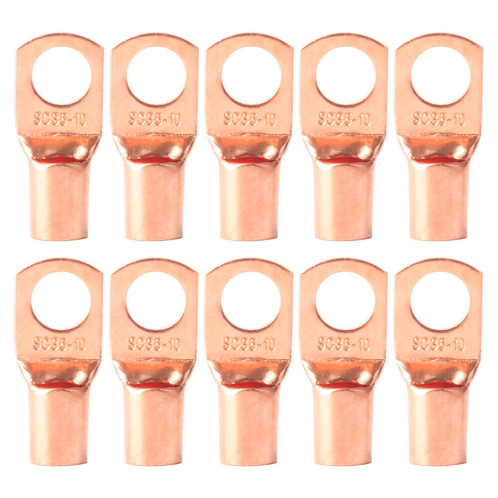 5/10/20x SC4-4~SC50-12 Battery Bare Copper Ring Lug Terminals Connector Kit Wire