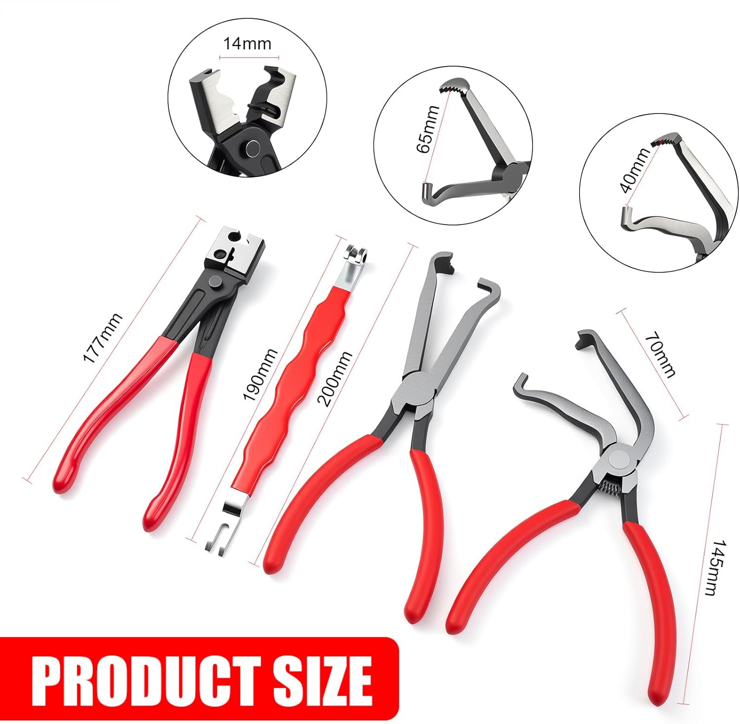 5 Pcs Electrical Disconnect Pliers for Cars, Automotive Electrical Plug Connecto