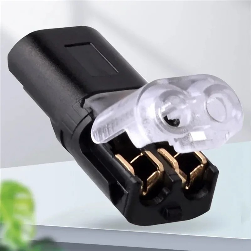 50pc 2-Way Quick Wire Connectors Waterproof Locking Buckle 18-22AWG Solderless