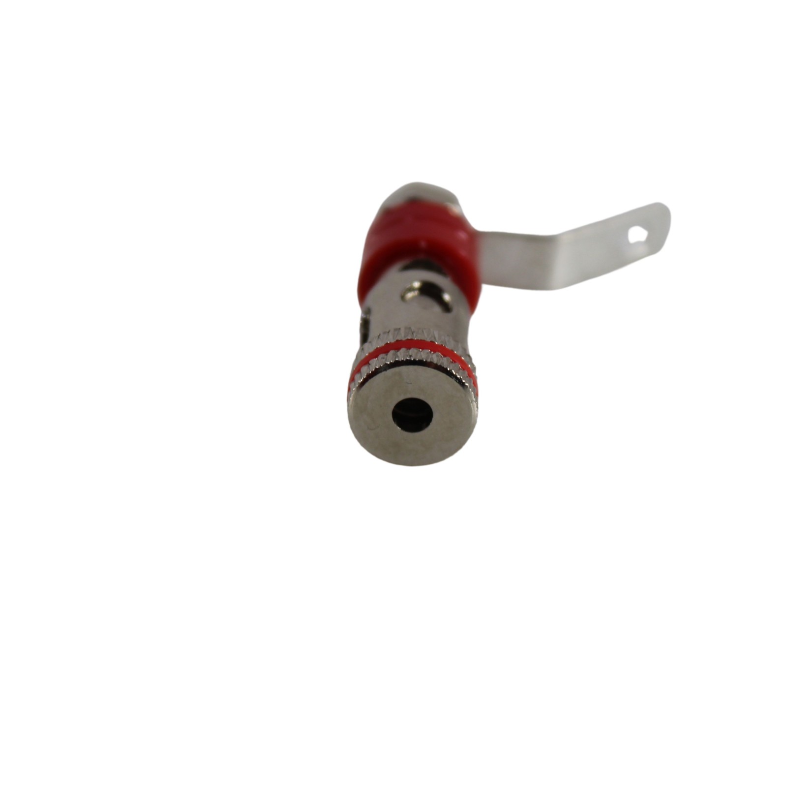 12 Gauge Brass/Nickel Plated Positive (Red) Push Terminal