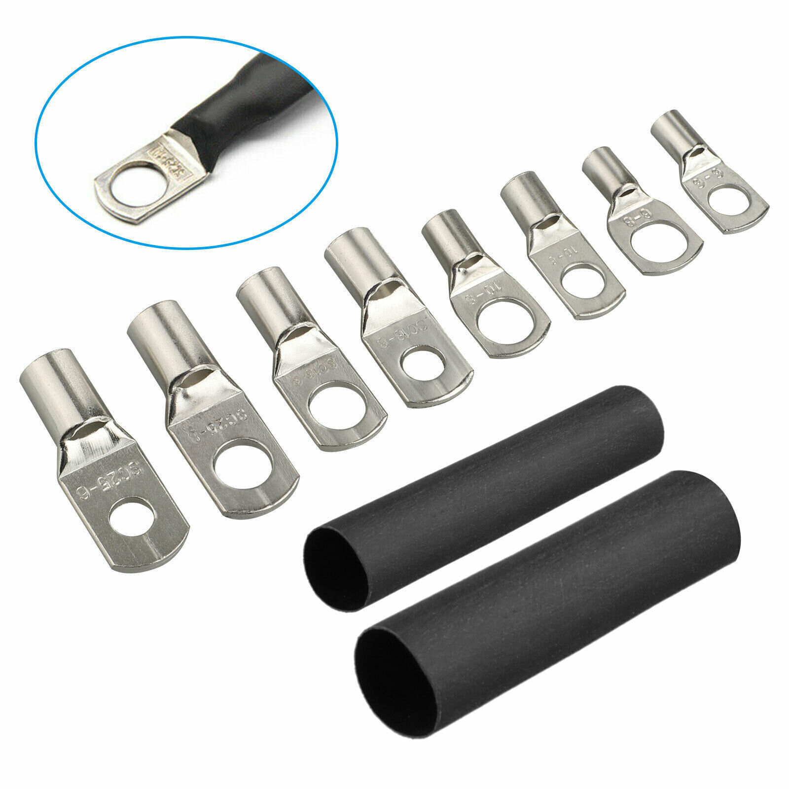 140/280PCS Cable Crimping Tool Car Copper Ring Lugs Kit Terminals Crimper Plier