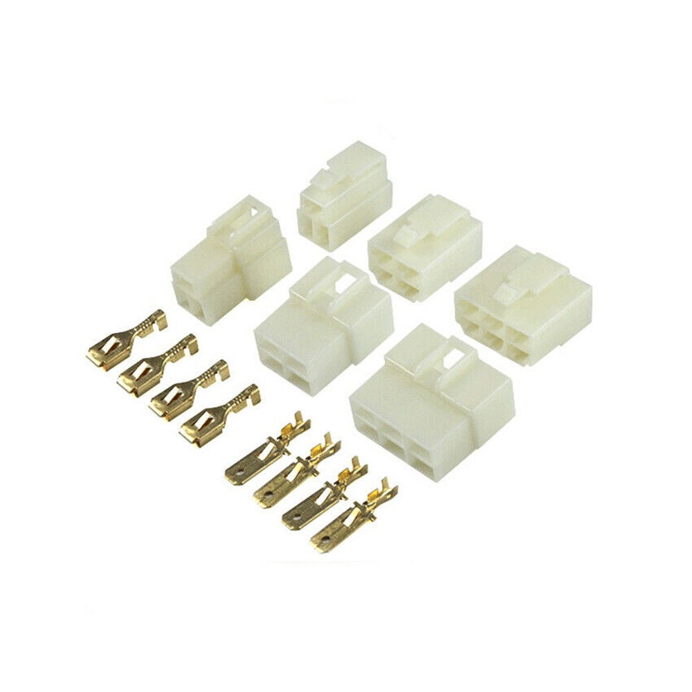 6.3mm Spade Terminals 1/2/3/4/6/8 Pin Way Plug Car Electrical Wiring Connectors