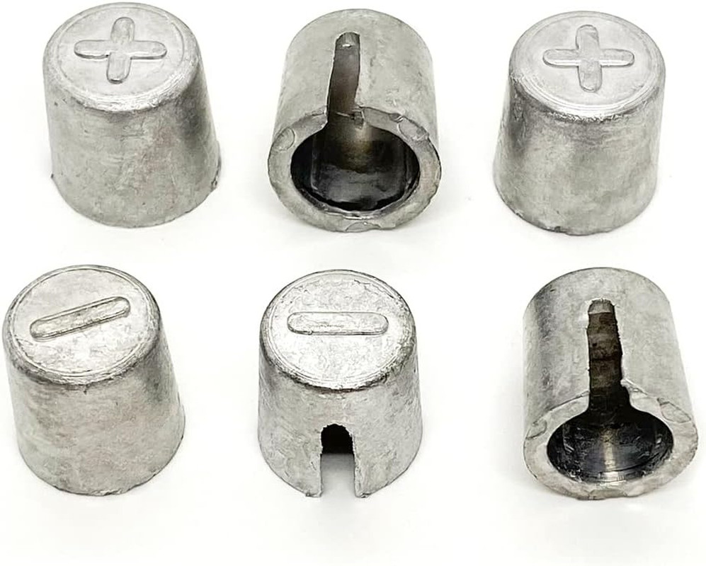 6 Pieces Battery Terminals Post Lead Shims Car Battery Post Caps Adapter Termina