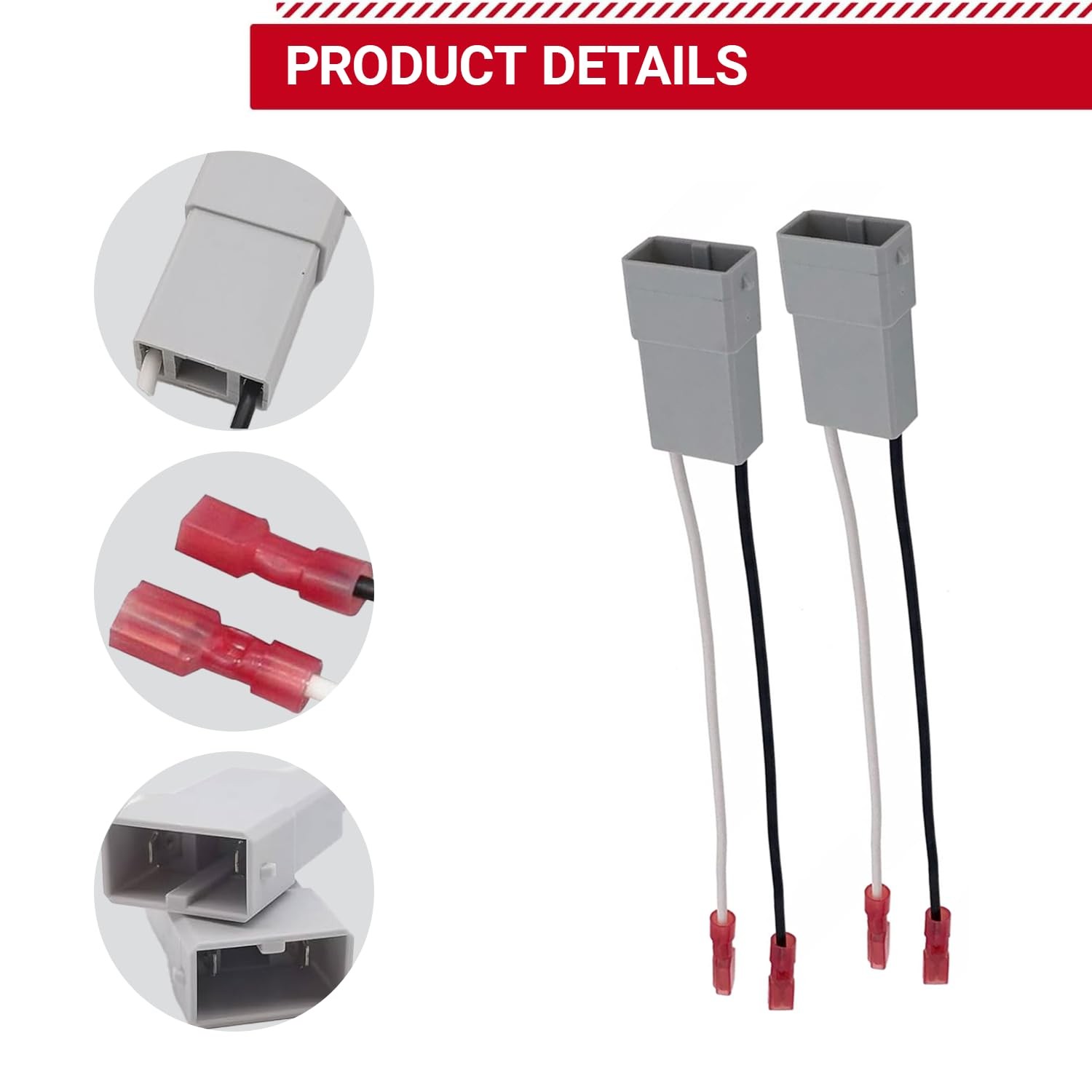 4 PCS Car Audio Adapter Plug 72-7800 Speaker Connector Harnesses Door Speaker Wi
