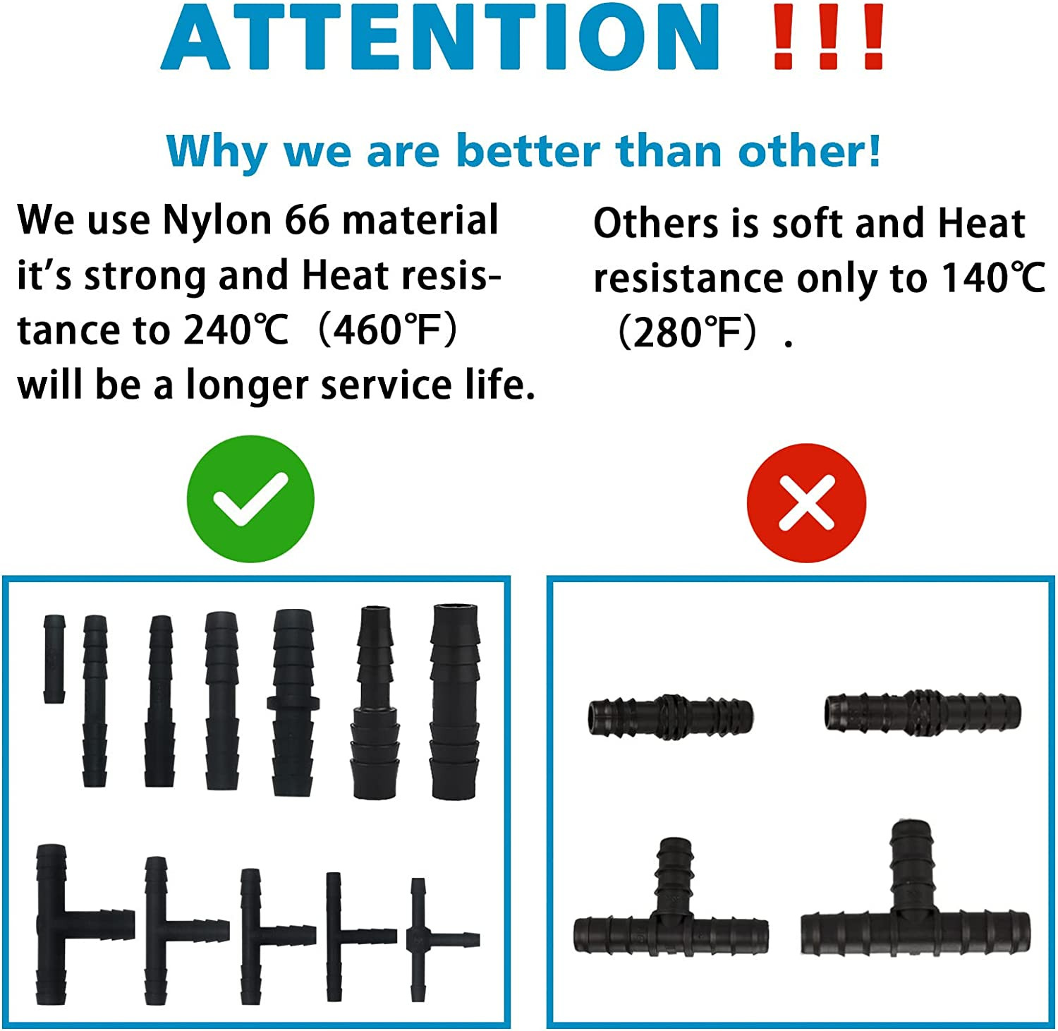 Heat Resistant Vacuum Connectors – 115 PCS Assortment for Automotive Repair