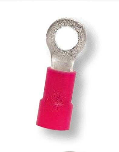 MVP 10 Pack 8 AWG Gauge – Nylon Insulated Ring Terminals #10 Stud