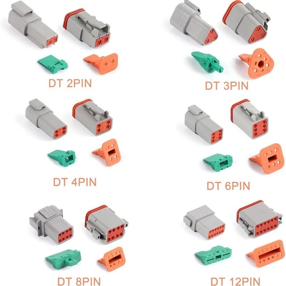 188Pcs/1Set Heavy Duty Deutsch DT Waterproof Connector Kit 2-12 Pin for Vehicles