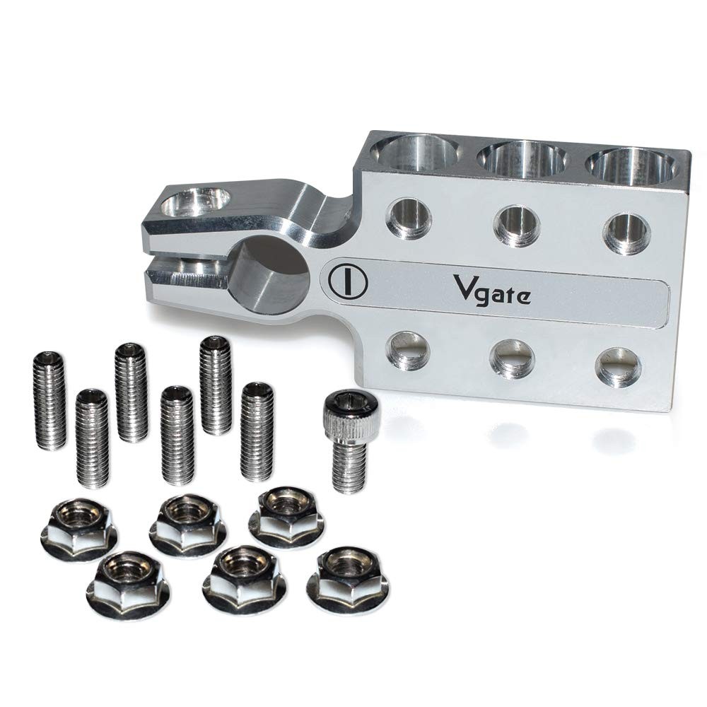 Vgate Lead Acid Battery Terminal Clamps, 8AWG A12(8AWG up to 4/0(XL)), Silver