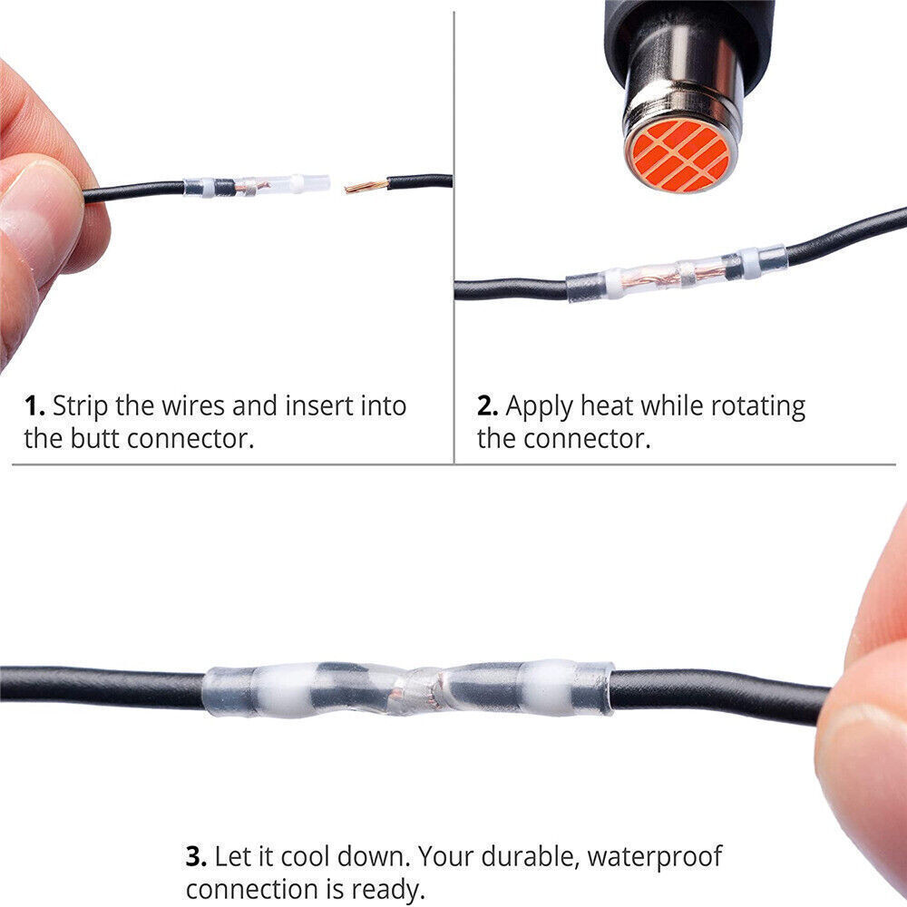 26-24 AWG 50/200PCS Solder Seal Heat Shrink Wire Connector Waterproof Terminals