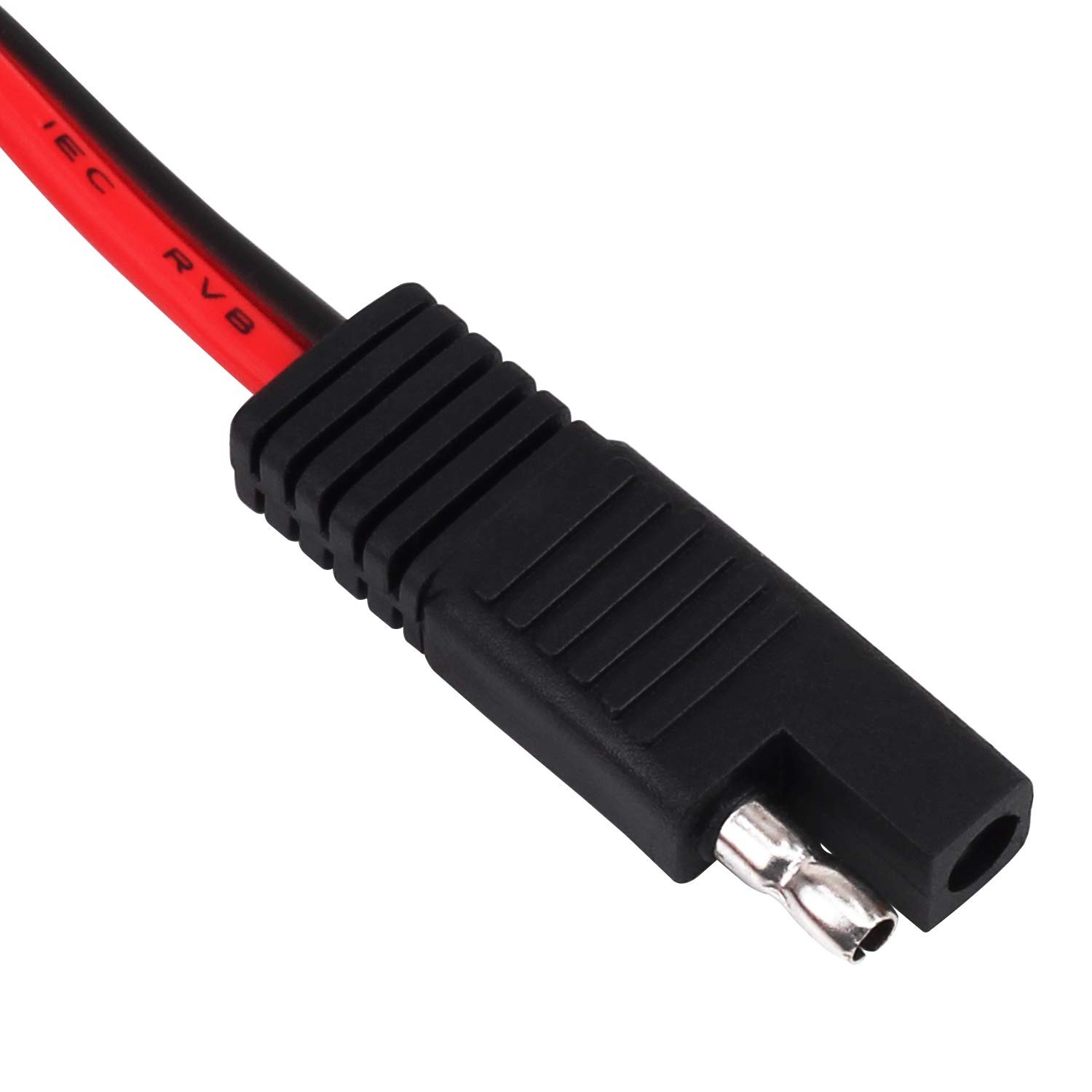 1 Pack 3.2FT 1m Alligator Clip, SAE Connector, 12V, 2 Pin Quick Disconnect