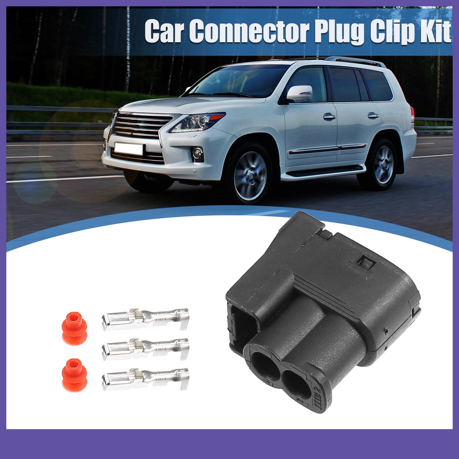 Piece of 1 2 Pin No.9098011246 Ignition Coil Connector Plug Kit Fit for Toyota