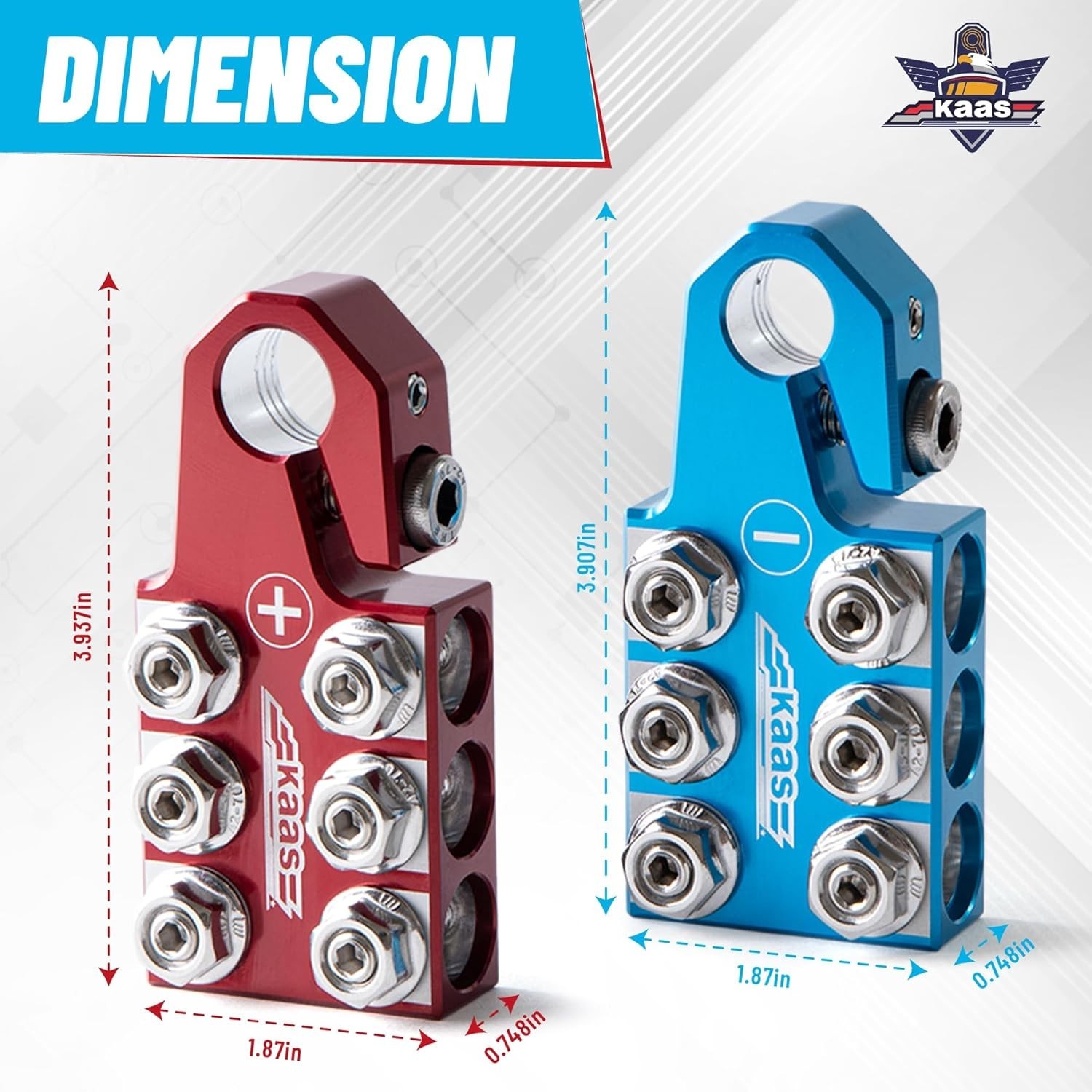 Versatile Battery Terminal Connectors for Lead-Acid Batteries, 8AWG to 4/0 AWG