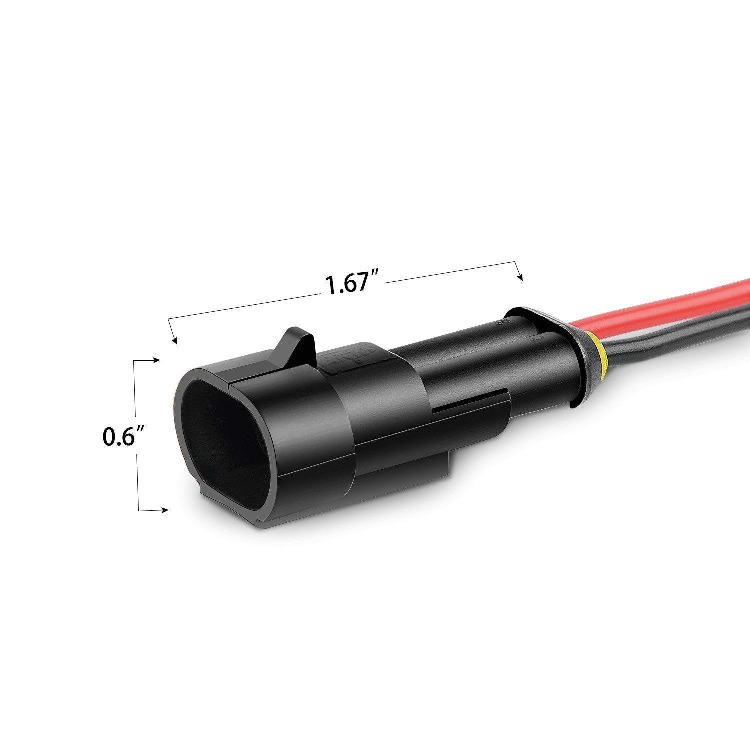 2Pin Way 16AWG Waterproof Wire 1.5mm Series Terminal Connector-10 Pack,2