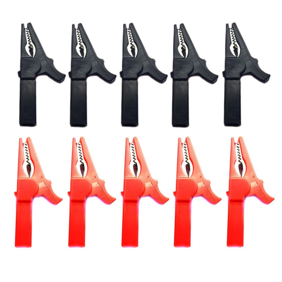 10Pack Alligator Clips 1000V 32A Heavy Duty Full Insulated Automotive Car Batter