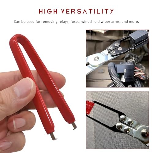 2 PCS Relay Puller Pliers, Vehicle Relay & Fuse Puller Battery Terminal Wiper
