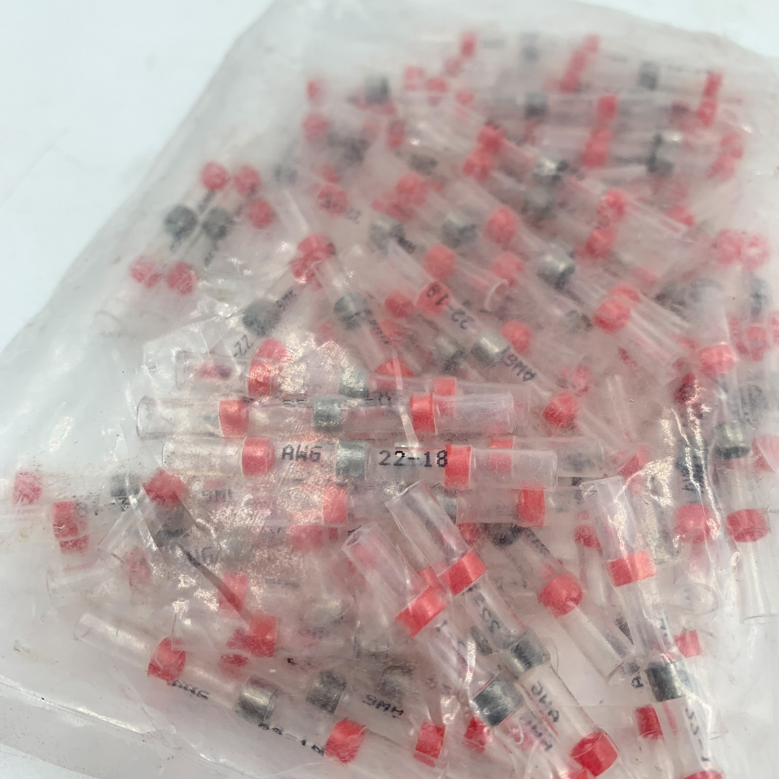 Haisstronica Red SST-R Heat Shrink Connector 100 Pcs 22-18 AWG
